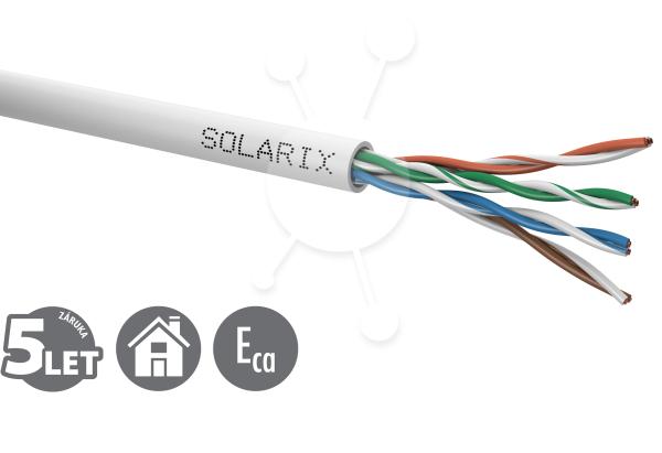 Inštalačný kábel Solarix CAT5E UTP PVC Eca 1000m/ cievka SXKD-5E-UTP-PVC