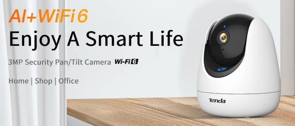 Tenda RP3 Pro AI Security 2K (3MP) Wi-Fi 6 otočná kamera, noční vidění, audio, WPA3, AX300 