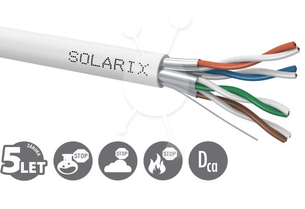 Inštalačný kábel Solarix CAT6A STP LSOH Dca-s1, d2, a1 500m/ cievka SXKD-6A-STP-LSOH