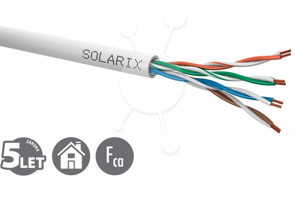 Kábel licna Solarix CAT5E UTP PVC sivý 305m/ box SXKL-5E-UTP-PVC