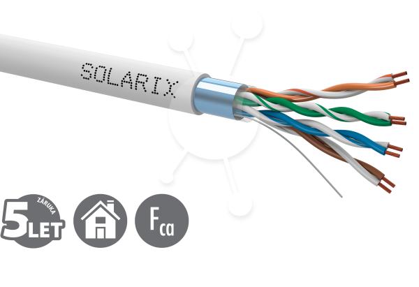 Inštalačný kábel Solarix FTP,  Cat5E,  licna,  PVC,  krabica 305m SXKL-5E-FTP-PVC-GY