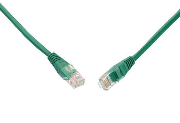 SOLARIX patch kabel CAT5E UTP PVC 0, 5m zelený non-snag proof