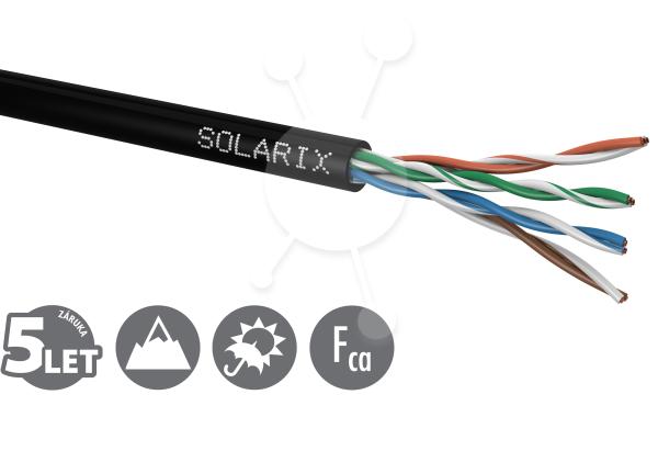 Inštalačný kábel Solarix CAT5E UTP PE Fca vonkajší 100m/ box SXKD-5E-UTP-PE