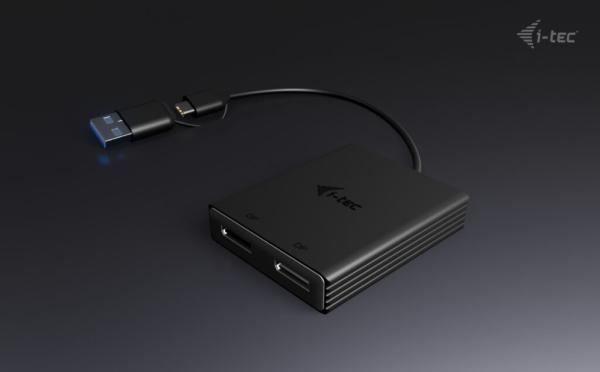 i-tec USB-A/ USB-C Dual 4K DP Video adaptér 