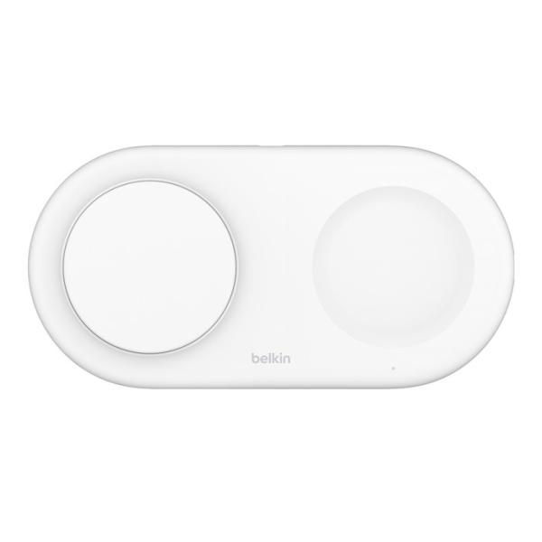 Belkin 2v1 Qi2 15W Magnetic Charging Pad, white 