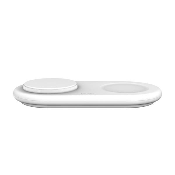 Belkin 2v1 Qi2 15W Magnetic Charging Pad, white