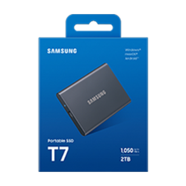 Samsung T7/ 2TB/ SSD/ Externí/ 2.5"/ Stříbrná/ 3R 