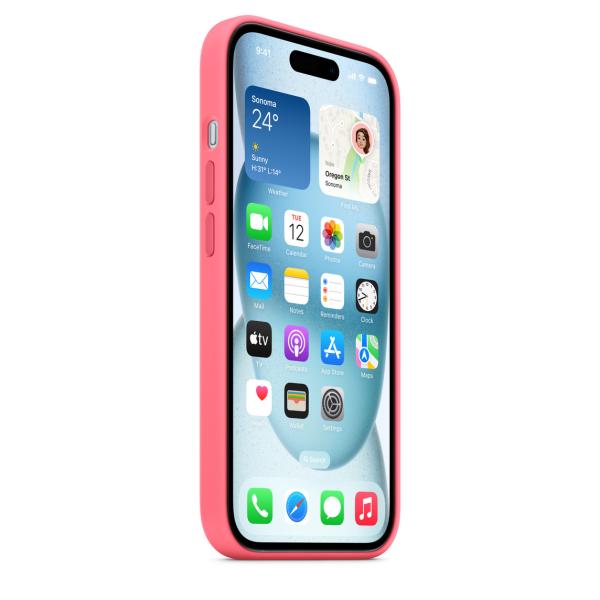 iPhone 15 Silicone Case with MS - Pink 