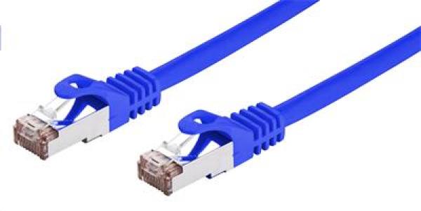 Kabel C-TECH patchcord Cat6, FTP, modrý, 0, 5m