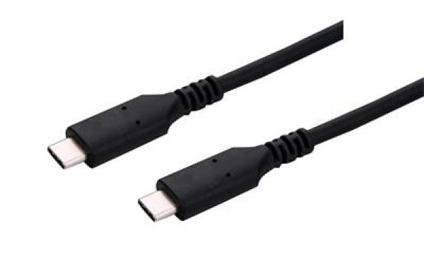 Kábel C-TECH USB 4.0, Type-C (CM/ CM), PD 100 W, 40 Gbps, 0, 5 m, čierny
