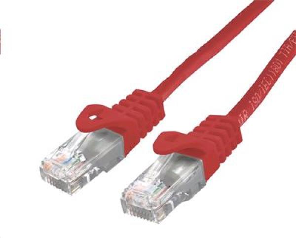 Kábel C-TECH patchcord Cat6, UTP, červený, 3m