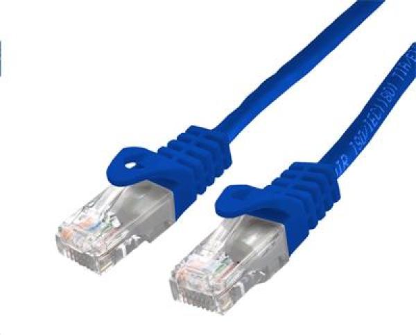 Kábel C-TECH patchcord Cat6, UTP, modrý, 3m