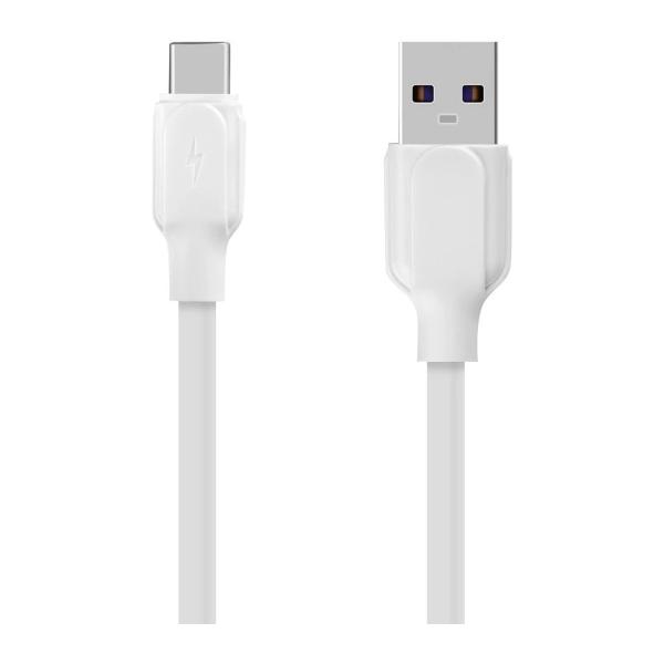 OBAL:ME Simple USB-A/ USB-C Kábel 1m White