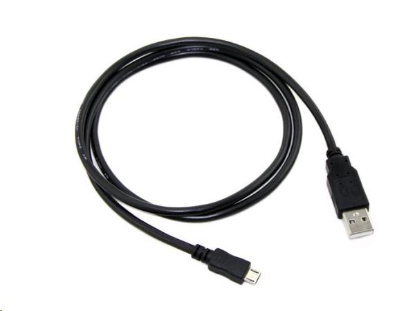 Kabel C-TECH USB 2.0 AM/ Micro, 0, 5m, černý