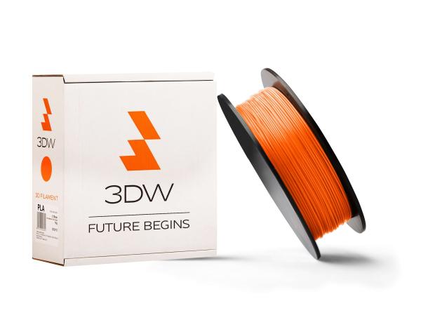 3DW - PLA filament 1, 75mm fluooranž, 0, 5 kg, tisk190-210°C