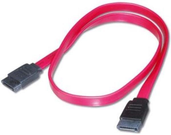 PremiumCord 0, 5m dátový kábel SATA 1.5/ 3.0 GBit/ s červený