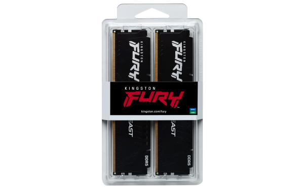 Kingston FURY Beast/ DDR5/ 64GB/ 6000MHz/ CL30/ 2x32GB/ Black 