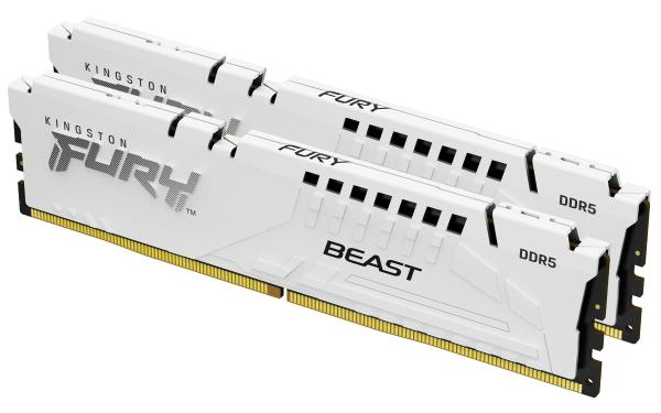 Kingston FURY Beast White/ DDR5/ 32GB/ 6400MHz/ CL32/ 2x16GB/ White
