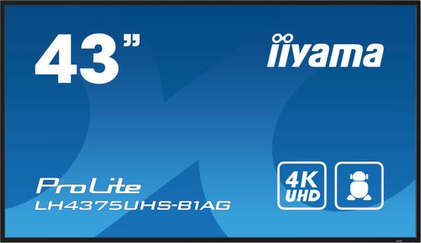 43" iiyama LH4375UHS-B1AG: IPS, 4K UHD, Android, 24/ 7