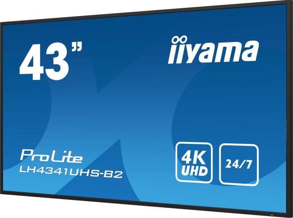 43" iiyama LH4341UHS-B2: IPS, 4K UHD, 500cd, repro 