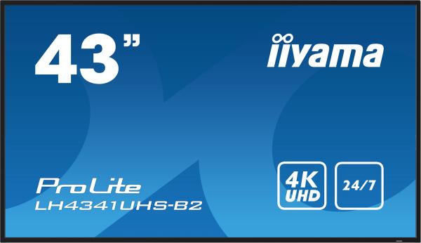 43" iiyama LH4341UHS-B2: IPS, 4K UHD, 500cd, repro