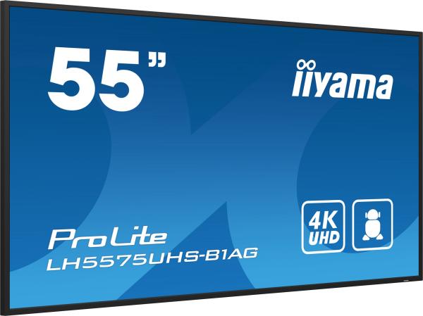 55" iiyama LH5575UHS-B1AG: IPS, 4K UHD, Android, 24/ 7 