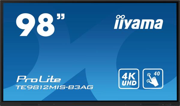 98" iiyama TE9812MIS-B3AG: IPS, 4K, 40P, USB-C