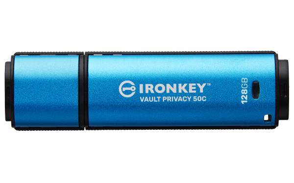 Kingston Ironkey Vault Privacy 50C/ 128GB/ USB 3.2/ USB-C/ Modrá