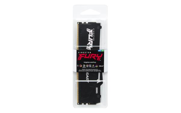 Kingston FURY Beast/ DDR5/ 8GB/ 6000MHz/ CL30/ 1x8GB/ RGB/ Black 