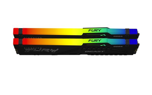 Kingston FURY Beast/ DDR5/ 32GB/ 6000MHz/ CL30/ 2x16GB/ RGB/ Black 