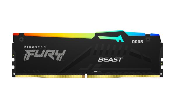 Kingston FURY Beast EXPO/ DDR5/ 16GB/ 6000MHz/ CL30/ 1x16GB/ RGB/ Black