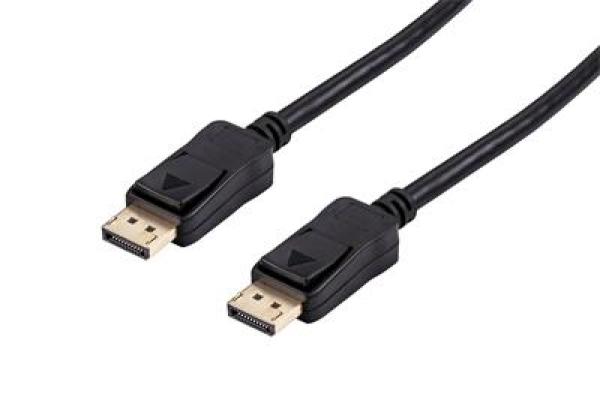 Kábel C-TECH DisplayPort 1.2, 4K @ 60Hz, M/ M, 0, 5m