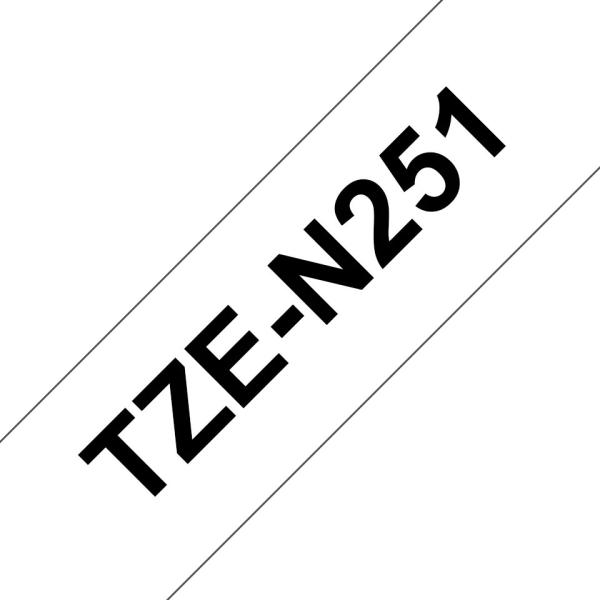 Brother TZE-N251,  bílá/ černá, 24mm