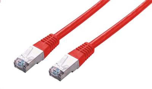 Kábel C-TECH patchcord Cat5e, FTP, červený, 0, 5m
