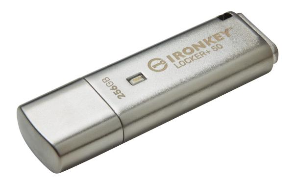 Kingston IronKey Locker+ 50/ 256GB/ USB 3.1/ USB-A/ Strieborná