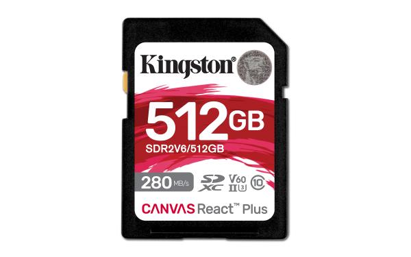 Kingston Canvas React Plus/ SDHC/ 512GB/ UHS-II U3 / Class 10