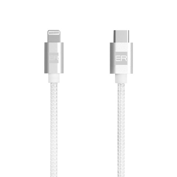ER POWER kábel USB-C to Lightning 1.2m - White