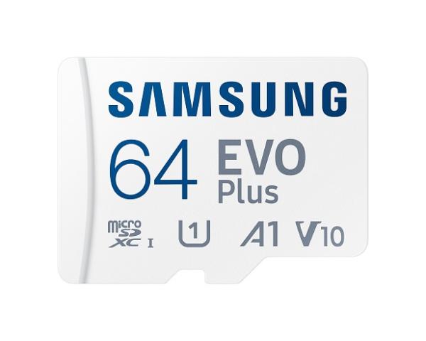 Samsung EVO Plus/ micro SDXC/ 64GB/ UHS-I U1 / Class 10/ + Adaptér/ Bílá