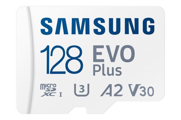 Samsung EVO Plus/ micro SDXC/ 128GB/ UHS-I U3 / Class 10/ + Adaptér/ Biela 