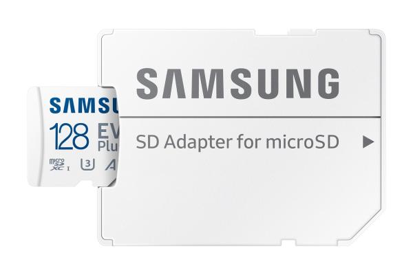 Samsung EVO Plus/ micro SDXC/ 128GB/ UHS-I U3 / Class 10/ + Adaptér/ Biela 