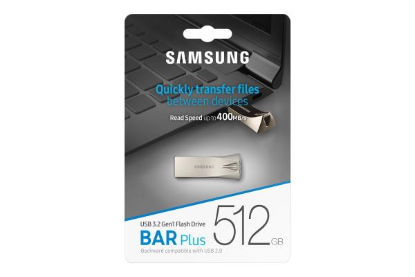 Samsung BAR Plus/ 512GB/ USB 3.2/ USB-A/ Champagne Silver 