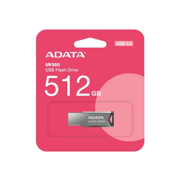 ADATA UV350/ 512GB/ USB 3.2/ USB-A/ Stříbrná 