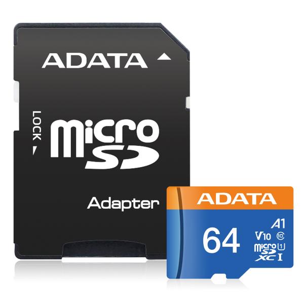 Adata/ micro SDHC/ 64GB/ UHS-I U1 / Class 10/ + Adaptér