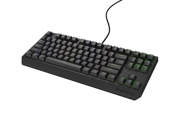 Genesis herná klávesnica THOR 230/ TKL/ RGB/ Outemu Red/ Drôtová USB/ US layout/ Čierna