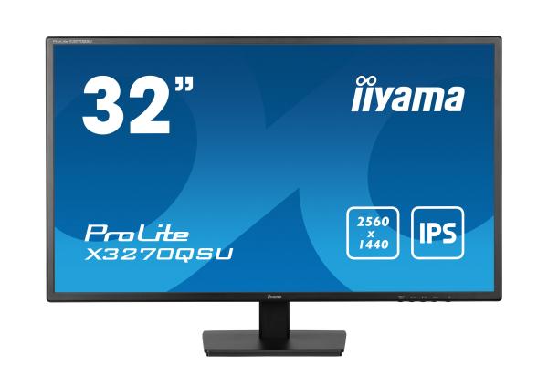 32" iiyama X3270QSU-B1:IPS, QHD, DP, USB, repro