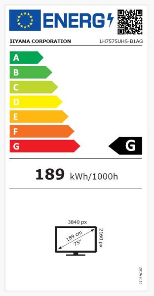 75" iiyama LH7575UHS-B1AG: IPS, 4K, 24/ 7, Android 11 