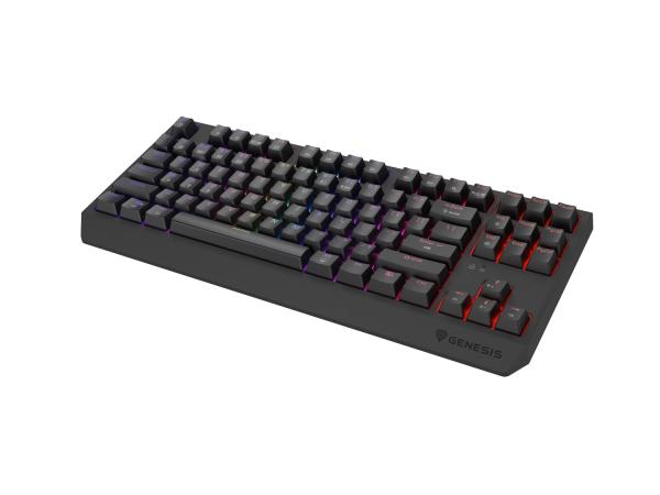 GENESIS herní klávesnice THOR 230/ TKL/ RGB/ Outemu Panda/ Bezdrátová USB + Bluetooth/ US layout/ Černá 