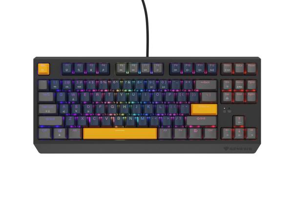 GENESIS herní klávesnice THOR 230/ TKL/ RGB/ Outemu Panda/ Drátová USB/ US layout/ Naval Blue Positive