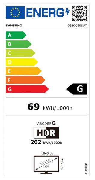 Samsung/ QE50Q80D/ 50"/ 4K UHD/ Eclipse Silver 