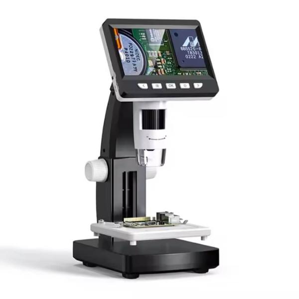 W-Star Digitální Mikroskop LCD 4, 3”, ML306B, 2MPx, 1000x, přísvit, stojan, černá